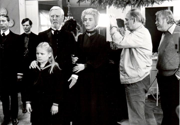 Ingmar Bergman, Pernilla Allwin, and Gunnar Björnstrand in Fanny and Alexander (1982)