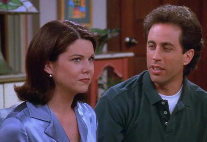 Jerry Seinfeld and Lauren Graham in Seinfeld (1989)