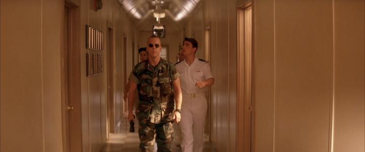 Tom Cruise, Demi Moore, Kiefer Sutherland, and Kevin Pollak in A Few Good Men (1992)