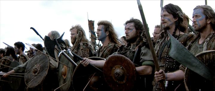 Mel Gibson, Tommy Flanagan, Brendan Gleeson, and David O'Hara in Braveheart (1995)