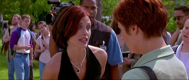 Courteney Cox and Laurie Metcalf in Scream 2 (1997)