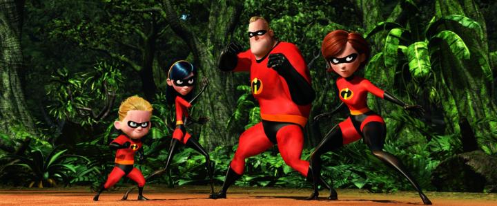 Holly Hunter, Craig T. Nelson, Sarah Vowell, and Spencer Fox in The Incredibles (2004)