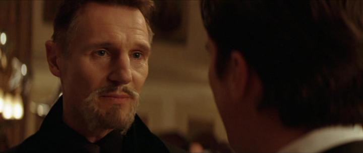 Christian Bale and Liam Neeson in Batman Begins (2005)