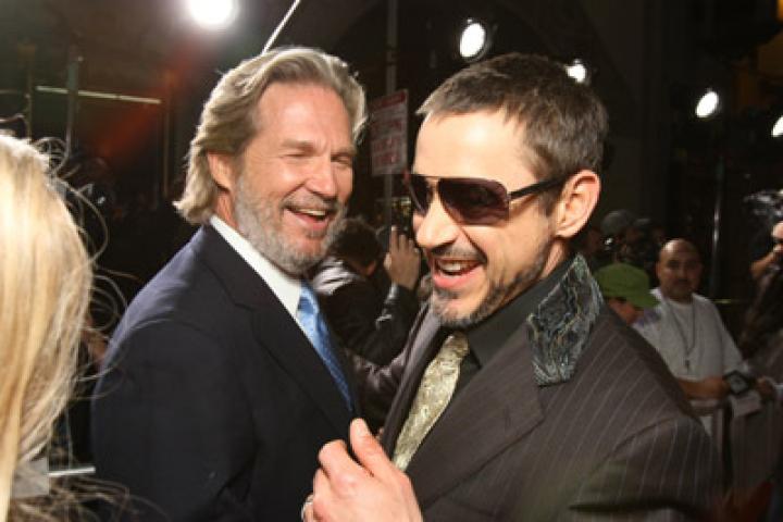 Jeff Bridges and Robert Downey Jr. at an event for Iron Man (2008)
