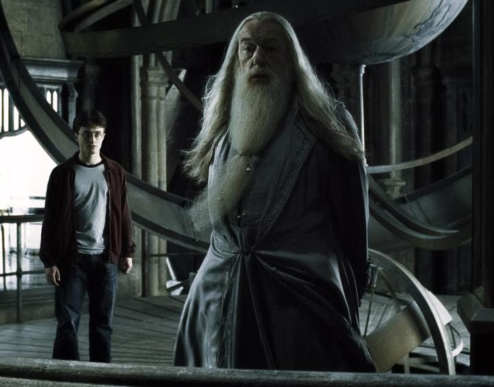Michael Gambon and Daniel Radcliffe in Harry Potter and the Half-Blood Prince (2009)