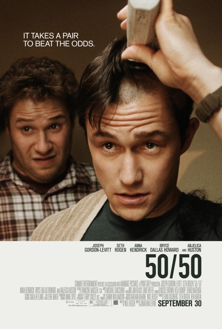 Joseph Gordon-Levitt and Seth Rogen in 50/50 (2011)