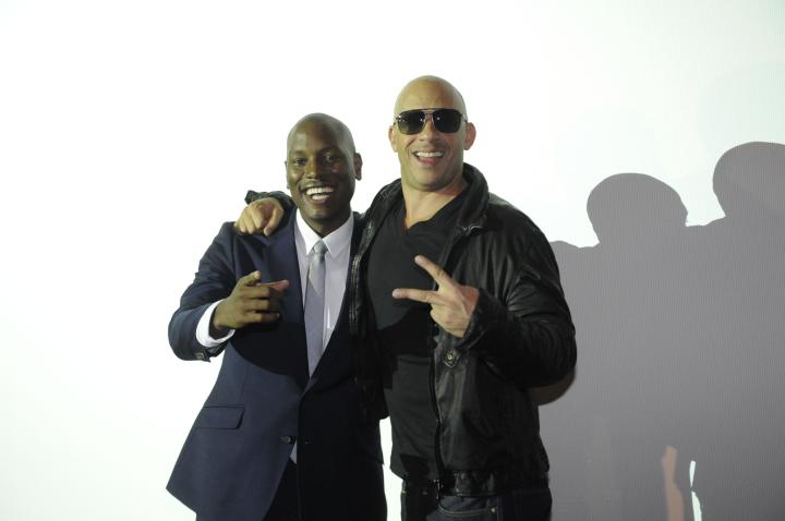 Vin Diesel and Tyrese Gibson at an event for Fast Five (2011)