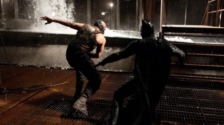 Christian Bale and Tom Hardy in The Dark Knight Rises (2012)