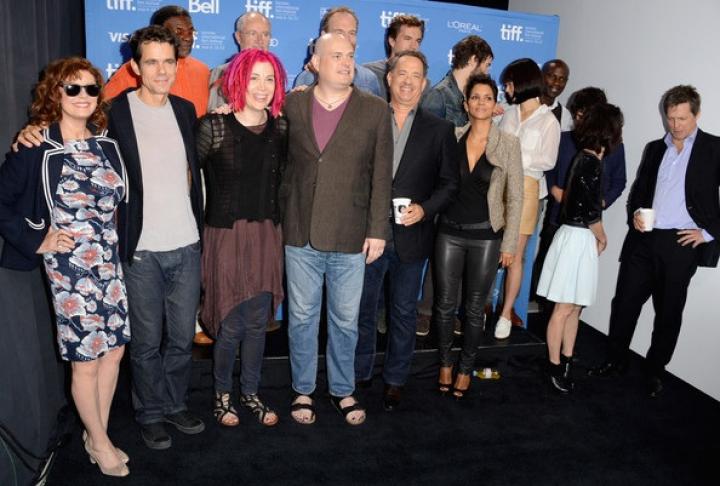 Tom Hanks, Halle Berry, Jim Broadbent, Hugo Weaving, Jim Sturgess, Doona Bae, Ben Wishaw, James Darcy, Kieth David, Zhou Xun, David Gyasi, Susan Sarandon, Hugh Grant with Directors Andy and Lana Wachowski and Tom Tykwer.