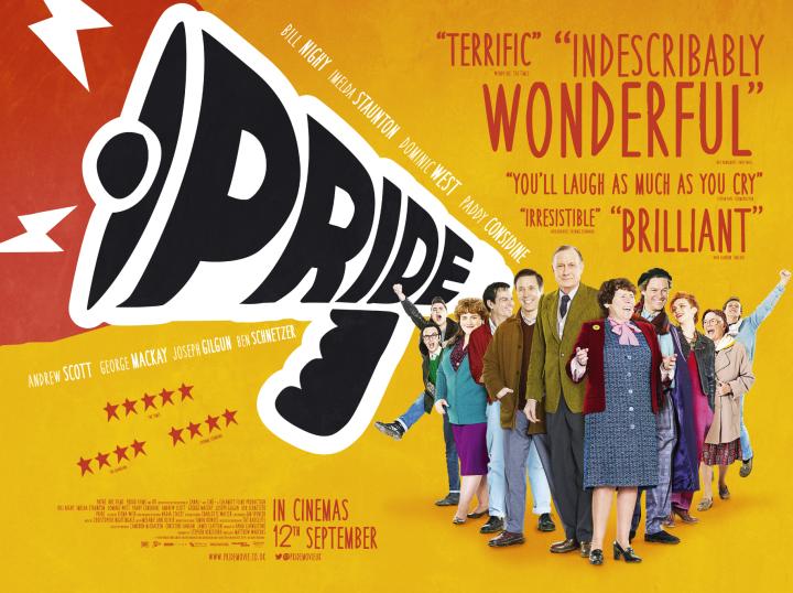 Imelda Staunton, Paddy Considine, Bill Nighy, Andrew Scott, Dominic West, George MacKay, and Ben Schnetzer in Pride (2014)