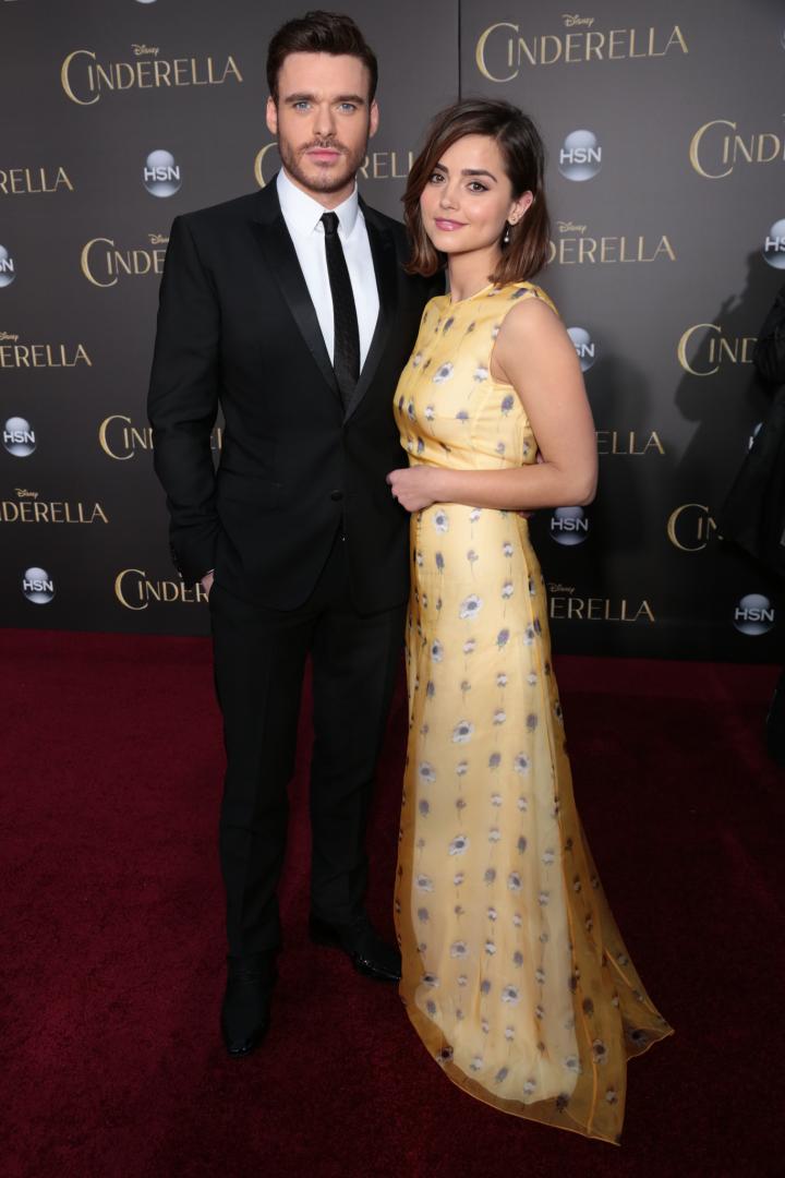Richard Madden and Jenna Coleman at an event for Cinderella (2015)