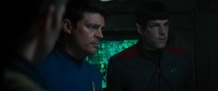 Zachary Quinto and Karl Urban in Star Trek Beyond (2016)