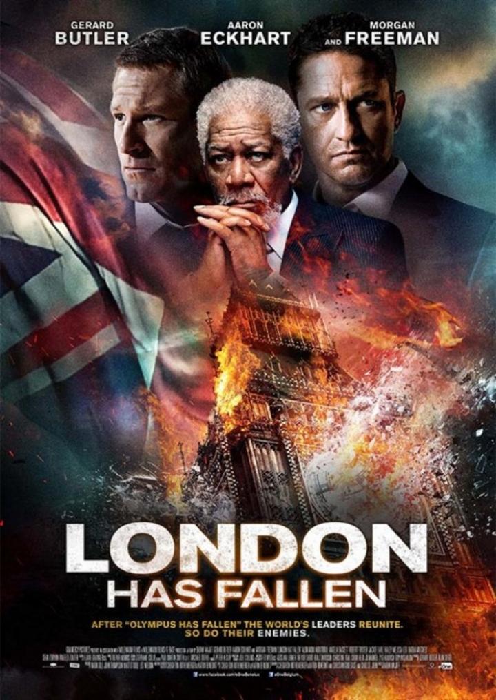 Morgan Freeman, Aaron Eckhart, and Gerard Butler in London Has Fallen (2016)