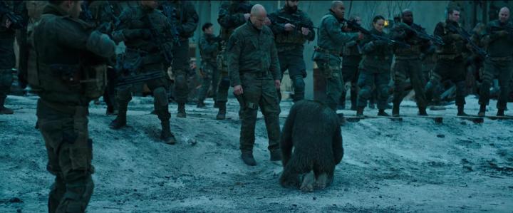 Woody Harrelson and Andy Serkis in War for the Planet of the Apes (2017)