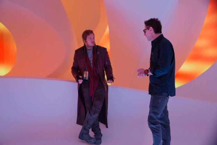 James Gunn and Chris Pratt in Guardians of the Galaxy Vol. 2 (2017)