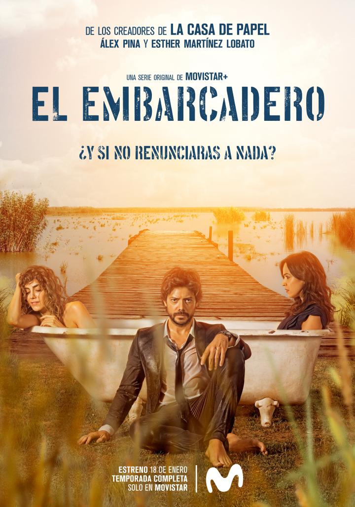 Verónica Sánchez, Álvaro Morte, and Irene Arcos in El embarcadero (2019)