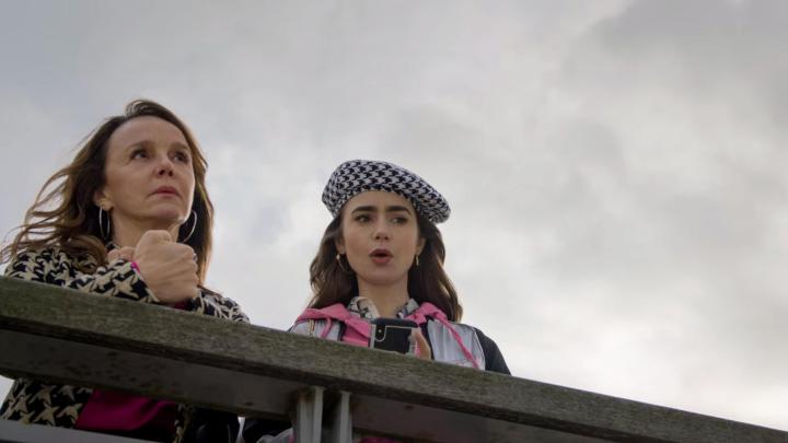 Philippine Leroy-Beaulieu and Lily Collins in Emily in Paris (2020)