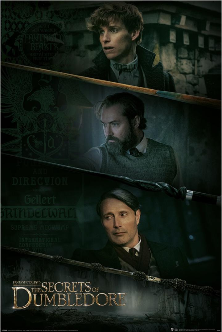 Jude Law, Mads Mikkelsen, and Eddie Redmayne in Fantastic Beasts: The Secrets of Dumbledore (2022)